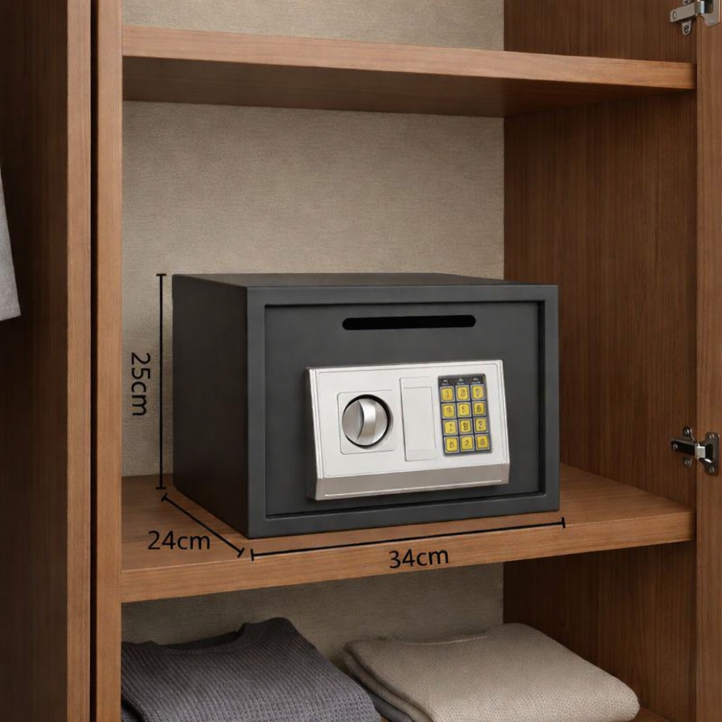 Coffre Fort à Code – 25 × 24,8 × 35 cm