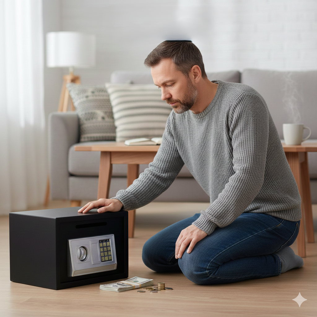 Coffre Fort à Code – 25 × 24,8 × 35 cm