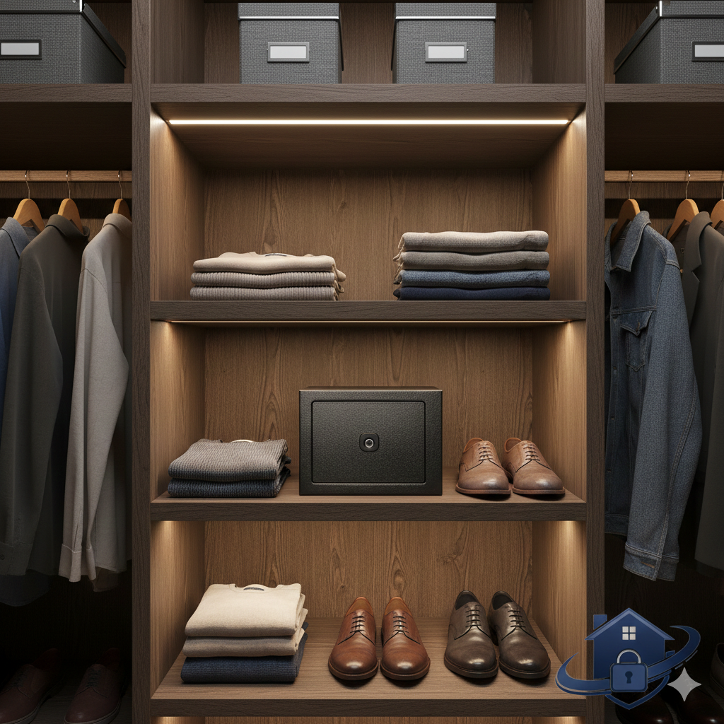 Coffre Fort Biométrique à Empreinte Digitale – 17 × 17 × 23 cm