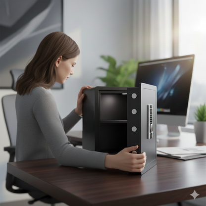 Coffre Fort Argent 60 × 33 × 40 cm