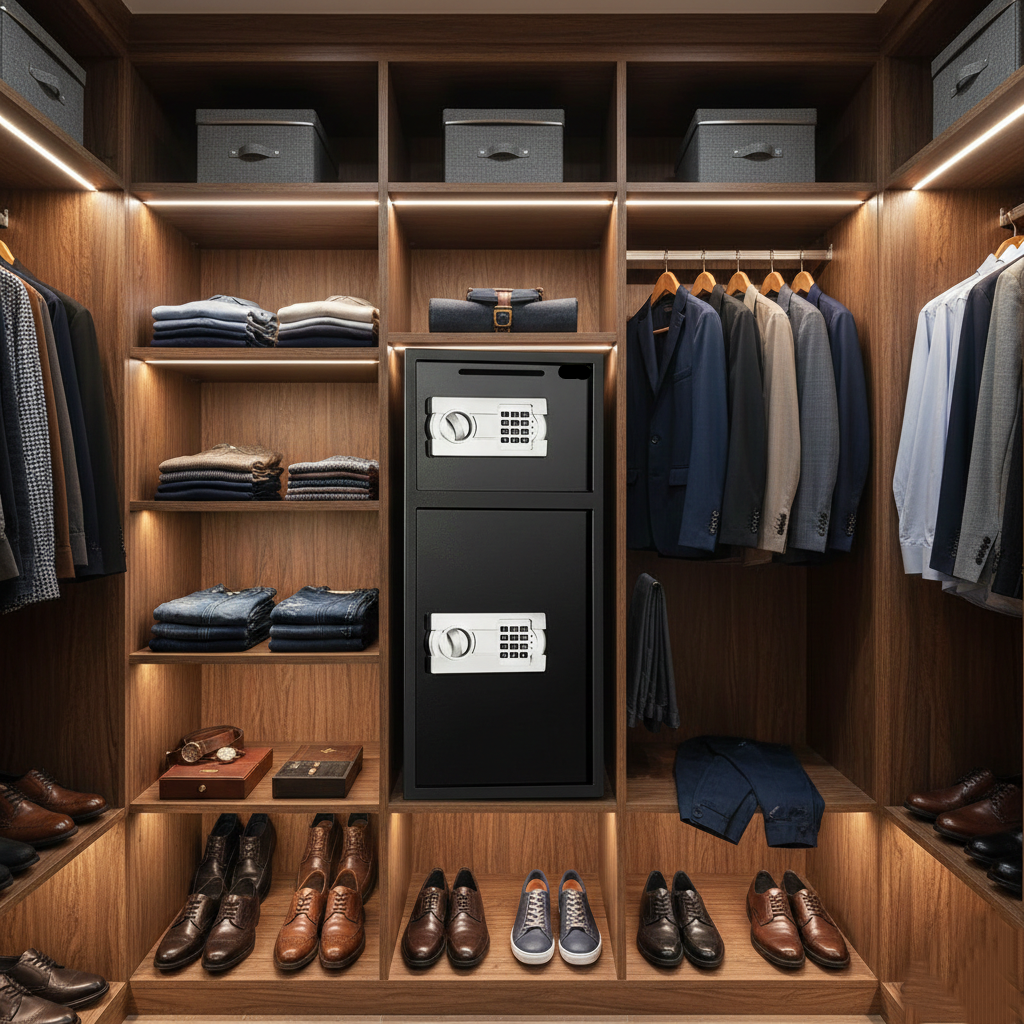 Grand Coffre-Fort à Clé et Pavé Numérique – 77,5 × 36,8 × 36,8 cm